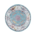 thumbnail image 3 of Unique Loom Paragon Collection Area Rug - Daneker (3' 3" Round Aqua and Blue/Beige), 3 of 7