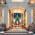thumbnail image 6 of JoyMoreHome Christmas Door Cover, 35x71 Inch, Christmas Holiday Background Decorative Banner, for Front Door Porch Wall Decoration, 6 of 6