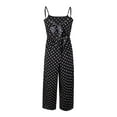 thumbnail image 5 of Inevnen Womens Crossed V Neck Jumpsuits Summer Casual Polka Dot Romper Long Pants, 5 of 8