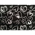 thumbnail image 5 of oneOone Cotton Poplin Black Fabric Valentine Heart Diy Clothing Quilting Fabric Print Fabric By Yard 56 Inch Wide, 5 of 6