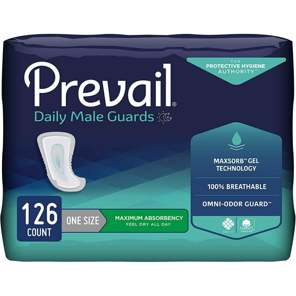 "Prevail Guards for Men, Maximum Absorbency, 126 Count"