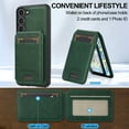 thumbnail image 4 of Allytechgroup Case for Samsung Galaxy S21, 2 In 1 Wallet Stand Case with Detachable Card Holder Support Wireless Charging Shockproof Magnetic Back Cover for Samsung Galaxy S21, Green, 4 of 13