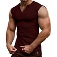 thumbnail image 1 of Débardeur Col en V Sans Manches pour Hommes pour l'Été Tenue Décontractée, 1 of 5