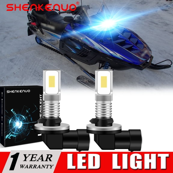 SHENKENUO 2X 8000K LED Headlight Bulbs for Polaris Classic 500 2000-2001 , 600 2001-2003,C01