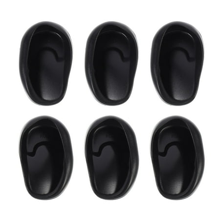 WASHWEPE Earmuffs 6Pack for Hair Dryer Use Black Ear Protectors for Adults