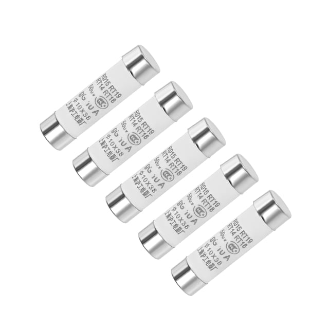 Fusible de cartucho automotriz 10A 500V 10x38mm de acción rápida reemplazo para estéreo de automóvil, alarma, amplificador cerámico 5 piezas