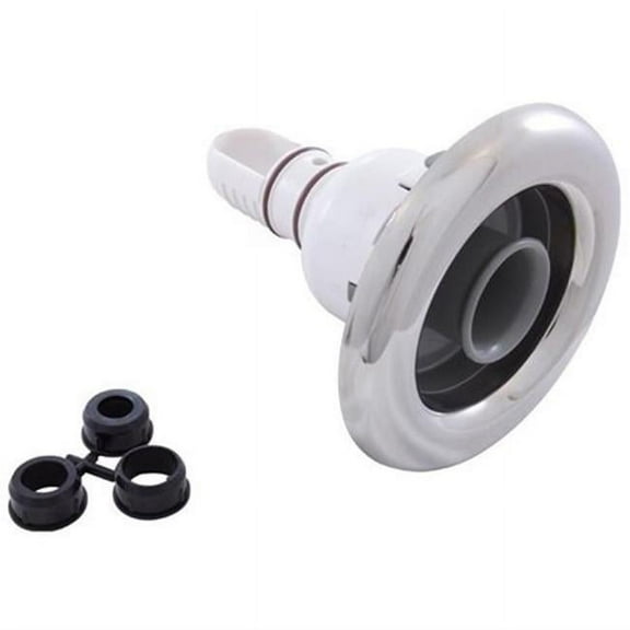 Waterway Plastics 212-2067S 5 in. Adjustable Smooth Stainless Steel Jet Internal, Gray with Stainless Escutcheon