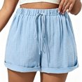 thumbnail image 2 of Asxite Plus Size Womens Pajamas Pants High Waist Drawstring Elastic Waist Solid Cuffed Summer Sleepwear, 2 of 7