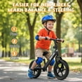 thumbnail image 5 of Toddler Balance Bike 2 Year Old, 11 Inch Push Bicycle with Adjustable Height, No Pedal Kids Toy Bike with Flat-Foam Tires, Gift Bike for 2-3 Boys Girls, Black, 5 of 9