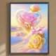 thumbnail image 3 of Pintura de diamante 5D DIY, taladro redondo completo, decoración de flores de cristal de amor de playa, 30x40cm, 3 of 9