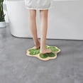 thumbnail image 5 of Flower Shaped Round Rug for Bedroom Living Room, Fluffy Circular Rug Washable Nursery Rug for Room Nonslip Indoor Floor Mat for Entryway, Green Leaves, 31.5x31.5 Inch, 5 of 8