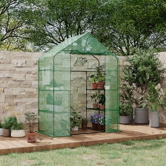 Ktaxon 57x57in Portable Greenhouse, Green Outdoor Plant House for