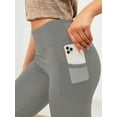 thumbnail image 6 of Lovito Women's Yoga Leggings High Waist Tummy Control Capri Leggings with Pockets, 6 of 6