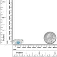 thumbnail image 6 of Gem Stone King 14K White Gold Swiss Blue Topaz & White Moissanite 3-Stone Engagement Ring | 1.11 Cttw | Round 5MM and 4MM | Three Stone Wedding Anniversary Promise Ring for Women (Size 5), 6 of 6