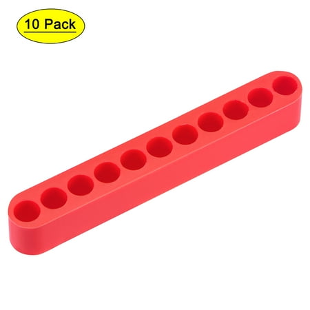 

Uxcell 11 Holes Screwdriver Bit Holder 7mm Dia Plastic Hex Shank Storage Case Red 10Pack
