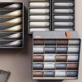 thumbnail image 3 of Billuyoard Caja de almacenamiento de ropa de fácil acceso y fácil organización, caja de almacenamiento de ropa y pantalones Almacenamiento y organización del hogar Gris oscuro 6 rejillas, 3 of 6