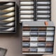 thumbnail image 4 of Billuyoard Caja de almacenamiento de ropa de fácil acceso y fácil organización, caja de almacenamiento de ropa y pantalones Almacenamiento y organización del hogar Gris oscuro 20 rejillas, 4 of 6