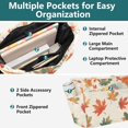 thumbnail image 3 of FORMRS Tote Bag for Women Quilted Large Capacity Travel Work Carry On Shoulder Handbag, Orange Autumn Leaves, 3 of 7