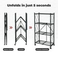 thumbnail image 2 of Origami 4 Tier Folding Storage Rack w/ Set of 4 Magnetic Wire Shelf Liners, 2 of 11