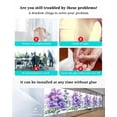 thumbnail image 3 of Window Privacy Film Purple Spring Floral Stained Glass Window Film Decorative Sun Block Window Cover Farmhouse Flowers Leaves Window Clings Static Adhesive Sticker for Bathroom 17.7"x39.3", 3 of 7