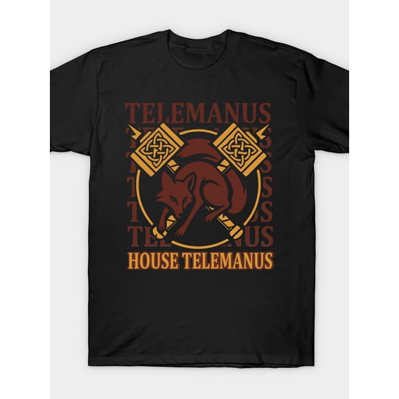 Men'S Red Rising House Telemanus T-Shirt by Youbamsk16 - Iconic Print, Casual Round Neck Tee Suitable for Year-Round Wear, Machine Washable Fan Apparel for Everyday Outfits & Themed Events
