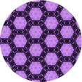 thumbnail image 1 of Ahgly Company Machine Washable Indoor Round Transitional Heliotrope Purple Area Rugs, 6' Round, 1 of 7