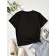 thumbnail image 2 of Camiseta informal de manga corta para niña - DISFRUTA DE LAS PEQUEÑAS COSAS - Estampado gráfico con caras alegres, cuello redondo suave y elástico, camiseta blanca lavable a máquina para uso informa, 2 of 5