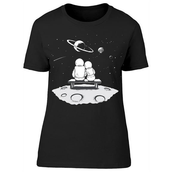 Astronaut Girl And Boy T-Shirt Women -Image by Shutterstock, Female 3X-Large