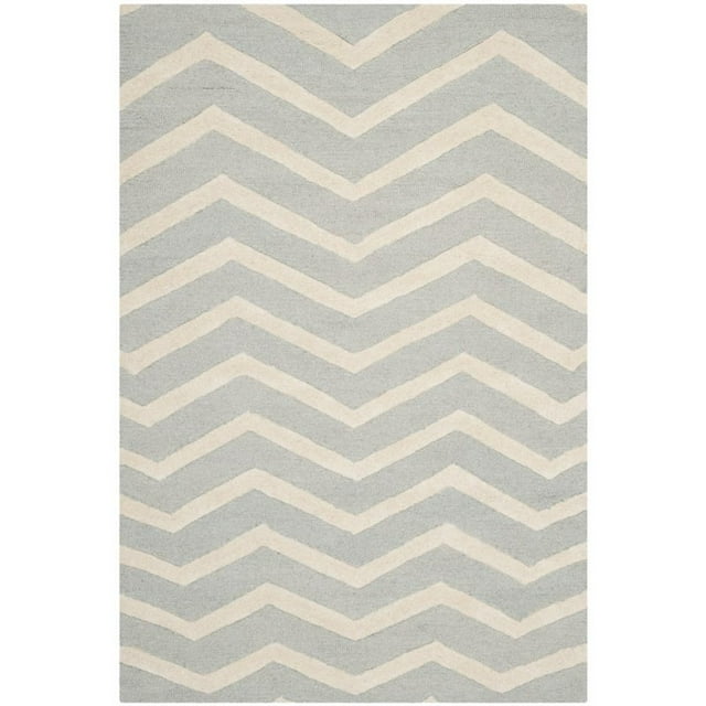 Safavieh Cambridge 3' X 5' Hand Tufted Wool Rug in Gray and Ivory