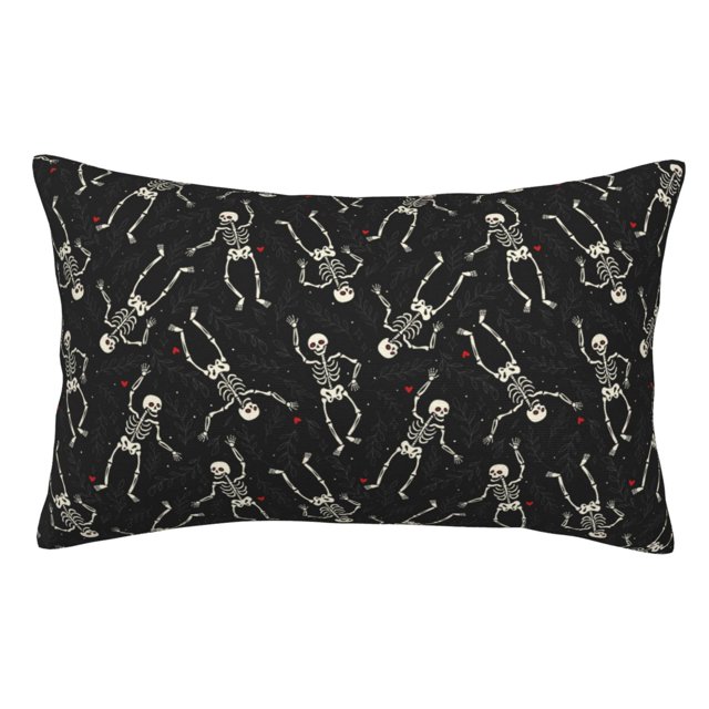 Balery Happy Skeletons Dancing Funda de Cojín Estampada, Regalos para Mujeres, Regalos de Amor para Ella, Regalos para Novia o Esposa, Funda de Almohada-20"x30"