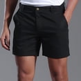 thumbnail image 2 of KPOPLK mens shorts Male Summer Sport Solid Shorts Drawstring Solid Pocket Shorts Quarter Pants Men Casual Shorts Size XL,Black, 2 of 5