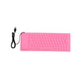thumbnail image 1 of 85Keys Foldable Soft Silicone Mute USB Wired Mini Keyboard Computer Accessory - Pink, 1 of 5