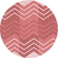 thumbnail image 1 of Ahgly Company Machine Washable Indoor Round Transitional Light Salmon Pink Area Rugs, 8' Round, 1 of 7
