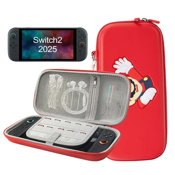 YUOY Estuche portátil para Nintendo Switch 2 (2025), Bolsa de viaje para accesorios de Nintendo Switch 2, Rojo