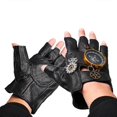 thumbnail image 2 of Steampunk Gants en Cuir PU Sans Doigts Boussole Hommes Femmes Mode Hip Hop Punk Gants Demi-Doigts, 2 of 5