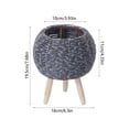 thumbnail image 3 of Ovzne Imitation Rattan Flower Stand Triangular Support Flowerpot Indoor Desktop Potted Storage Container Office Woven Pot On Clearance, 3 of 6