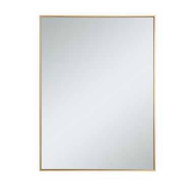 Bali Modern Rectangle Wall Mirror - 36" Gold - Walmart.com