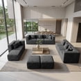 thumbnail image 2 of BEHOST 10-Piece Oversized Modular Sectional Sofa Set, 160" Mega U-Shaped Cloud Couch with Ottomans, Luxury Chenille Fabric Theater Seating, Extra Deep Seat Living Room Furniture, Dark Gray, 2 of 7