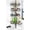 Gray, variant on HAMITOR Shower Caddy Tension Pole: 4-Tier Corner Rustproof Bathroom Organizer with Soap Holder & Hooks - No-Drill Adjustable Shower Shelf for Renters - Family Stand Storage Rack - 47-123 Inch Black