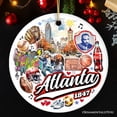 thumbnail image 6 of Artistic Canvas of Atlanta Ceramic Ornament, Vintage Georgia Cultural Souvenir and Gift, 6 of 6