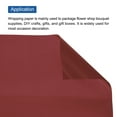 thumbnail image 4 of Unique Bargains Flower Wrapping Fog Paper 22.8x22.8 Inch Waterproof Floral Wrapping Paper Wine Red 10 Pcs, 4 of 7