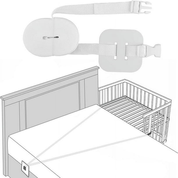 Correa para cama de colecho de 6M, correa ajustable para cuna de bebé, accesorio para cama adicional, correa blanca para ropa de cama, cama con somier
