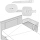 thumbnail image 1 of Correa para cama de colecho de 6M, correa ajustable para cuna de bebé, accesorio para cama adicional, correa blanca para ropa de cama, cama con somier, 1 of 5