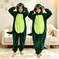 thumbnail image 2 of Ruyang Kids Plush Hooded Jumpsuit Animal Long Sleeve Zip Up Bodysuits Toddler Boys Girls Holiday Dress Up Role Play Outfit, 2 of 9