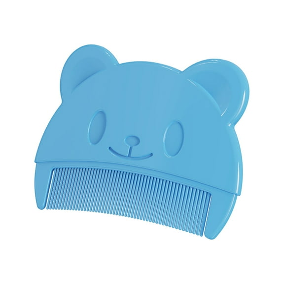 Happydeer Cartoon Bear Baby Comb Portable Fine Tooth Cradle Hat Removal Ergonomic Food Grade Plastic Infant Newborn Boys Girls Scalp Brush