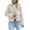 White, variant on CQONEPT Crop Shacket for Womens Casual Full Zip Up Jacket Long Sleeve Trendy Coats Warm Winter Classic Clothing with Pockets White S