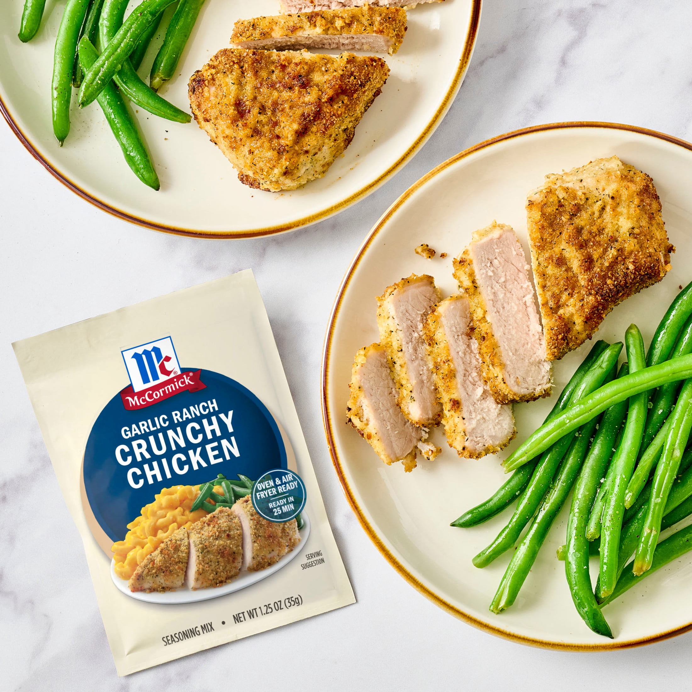 (4 pack) McCormick Garlic Ranch Crunchy Chicken Seasoning Mix, 1.25 oz Packet