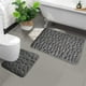 thumbnail image 4 of Juego de 2 alfombras de baño con estampado gris y negro, 60 x 40 cm y 40 x 50 cm, súper absorbentes y de secado rápido con reverso antideslizante para mayor seguridad y comodidad en el baño,, 4 of 7