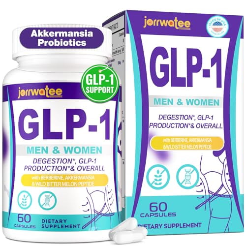 Suplementos GLP-1, probiótico GLP1 para mujeres y hombres, GLP-1 natural con probiótico Akkermansia, suplemento GLP 1 para digestión, energía, niveles diarios de GLP-1* y salud general, 60 unidades