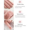 thumbnail image 4 of Women Gloves Winter Touch Screen Ladies Suede Mittens Warm Fleece Cuff Windproof Driving (Pink), 4 of 7